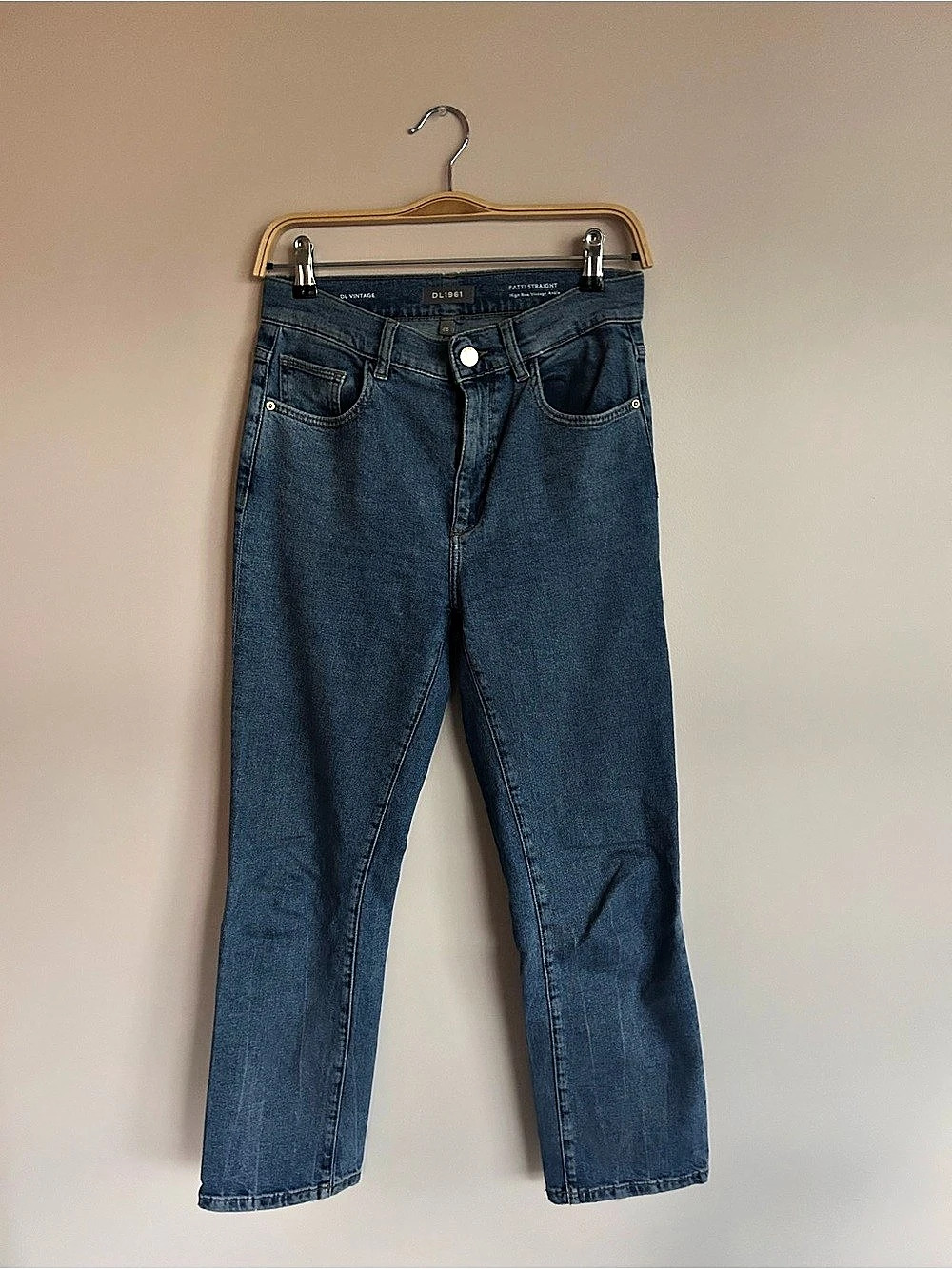 DL1961 Patti Straight High Rise Vintage Ankle Jeans Blue